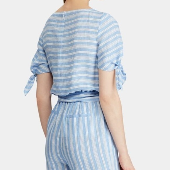 Lauren Ralph Lauren Ansley Striped Linen Jumpsuit. - Picture 11 of 16